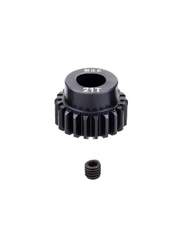 Шестерня стальная Pinion gear 21T M0.6 для вала 5mm фото 2