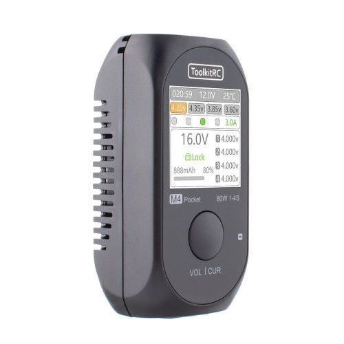 ToolkitRC M4 Pocket 80W 1-4S универсальное зарядное устройство фото 2