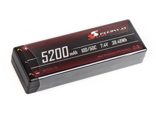 Аккумулятор Speedway Slide 139x47x25.5mm Li-Po 5200mAh 2S 7.4V 50C Hardcase TRX фото 2