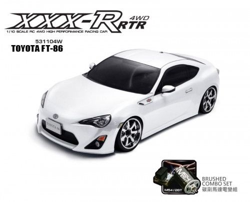 XXX-R RTR 1/10 Scale RC 4WD Racing Car (2.4G) TOYOTA FT-86 (white)
