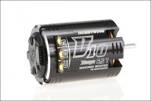 Бесколлекторный сенсорный мотор XERUN V10 6.5T BLACK G2 для шоссейных и дрифтовых моделей масштаба 1/10