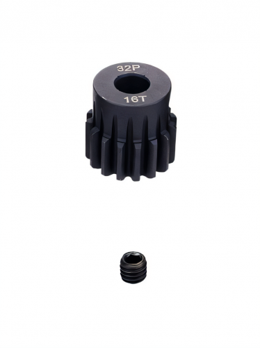 Шестерня стальная Pinion gear 16T 32P для вала 5mm фото 2