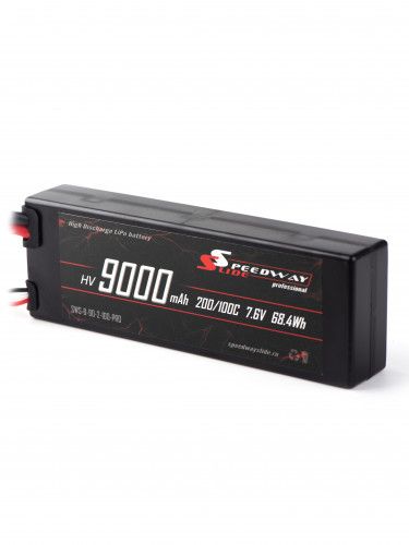 Аккумулятор Speedway Slide 138x47x25mm Li-Po 9000mAh 2S HV 7.6V 100C HARD case XT60 фото 2