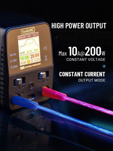 ToolkitRC P200 V2 30V 10A 200W / 65W USB настольный блок питания фото 10