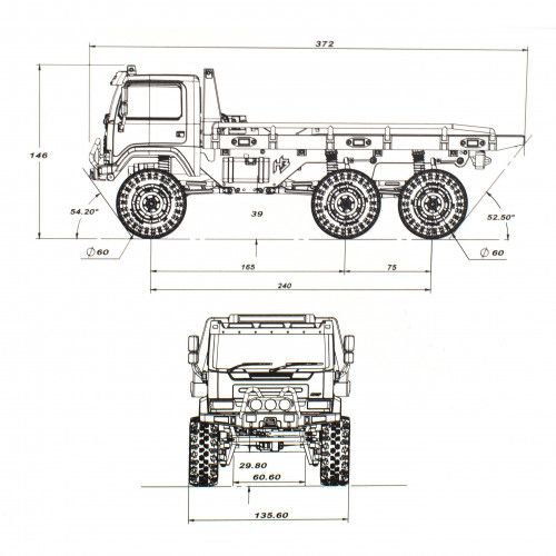 Краулер радиоуправляемый HobbyPlus CR18P Flat Bed 6X6 (Yellow) 1/18 RTR фото 21