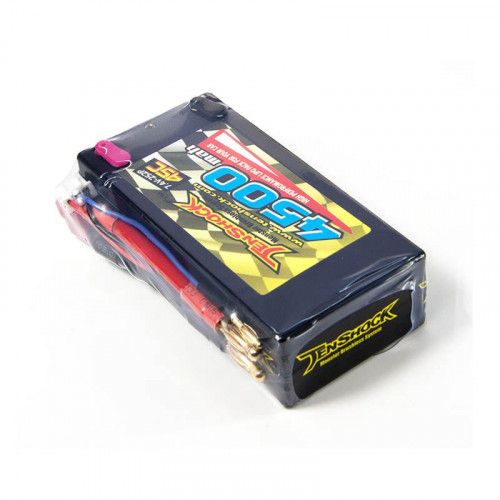 Аккумулятор Tenshock Hardcase Short 7.4v 4500mAh 45C with Deans to Banana Connector фото 2