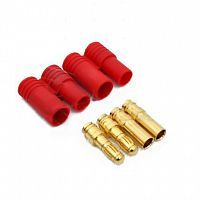 Turborix Advance 3.5mm Thermostable Gold Connectors & Shrink Plastic Tubes Set (2 Pairs)