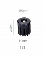 Шестерня стальная Pinion gear 13T 32P для вала 5mm