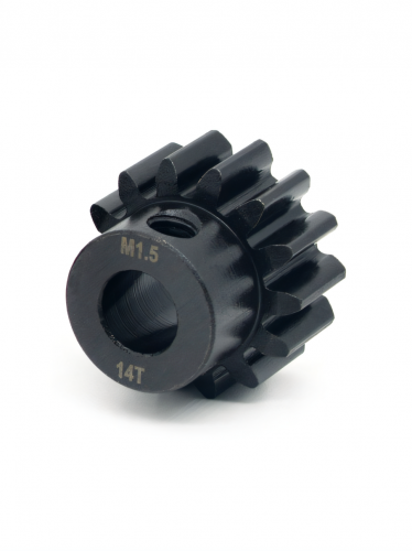 Шестерня стальная Pinion gear 14T M1.5 для вала 8mm фото 3