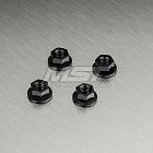 Alum. wheel nut (black) (4)