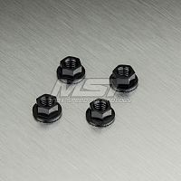 Alum. wheel nut (black) (4)