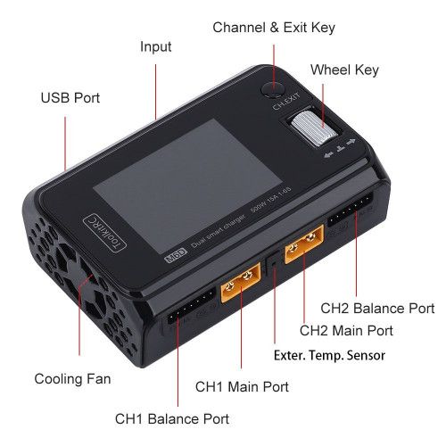 ToolkitRC M6D 500W 1-6S универсальное зарядное устройство фото 9