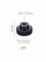 Шестерня стальная Pinion gear 27T 48P для вала 3.17mm