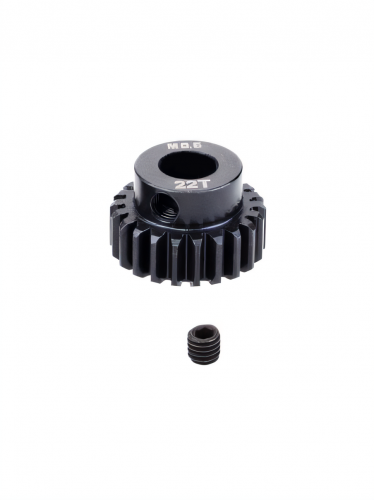 Шестерня стальная Pinion gear 22T M0.6 для вала 5mm фото 2