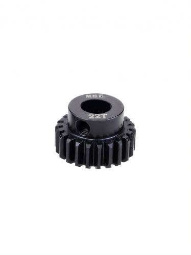 Шестерня стальная Pinion gear 22T M0.6 для вала 5mm фото 4