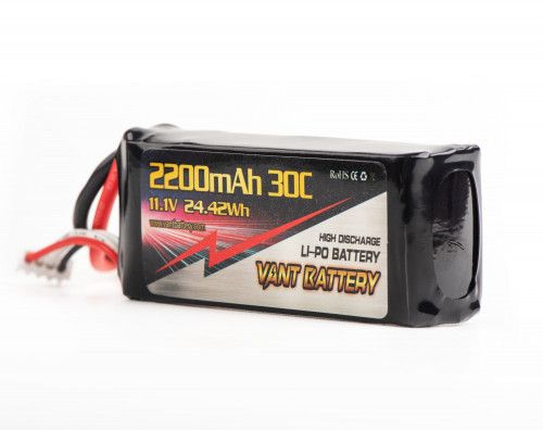 Аккумулятор VANT 75x26x35 Li-Po 2200 mAh 30C 3S 11.1V XT60 Soft case V2 фото 3