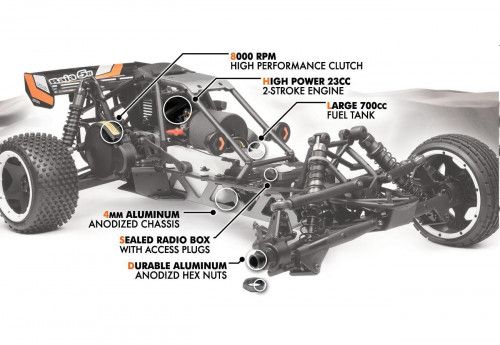 Багги 1/5 - BAJA 5B D-Box 2 RTR (BLACK) (NEW) фото 7