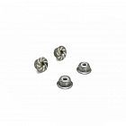 1/10 RC Car 4mm Alloy Anti-Loose Wheel Rim Lock Nut 4pcs - Grey