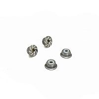 1/10 RC Car 4mm Alloy Anti-Loose Wheel Rim Lock Nut 4pcs - Grey