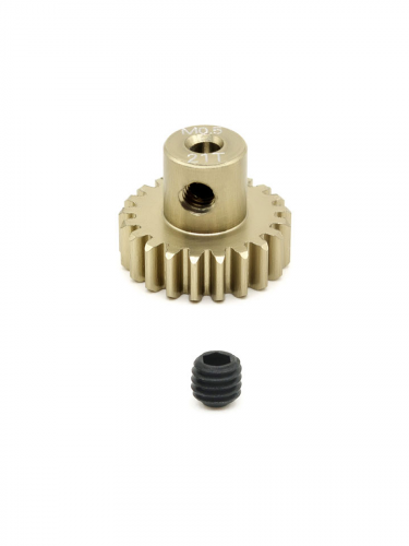 Шестерня алюминиевая Pinion gear 21T M0.5 для вала 2mm фото 5
