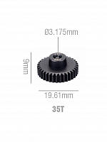 Шестерня стальная Pinion gear 35T 48P для вала 3.17mm