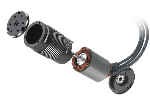 Бесколлекторный бессенсорный мотор EZRUN 4268 Sl Black 2600 KV для масштаба 1/8 фото 4