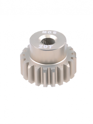 Шестерня алюминиевая Pinion gear 20T M0.6 для вала 3.17mm фото 3