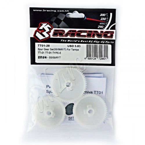 Spur Gear Set (55/58/61T) for TT-01