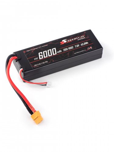 Аккумулятор Speedway Slide 138x47x25mm Li-Po 6000mAh 2S HV 7.6V 100C HARD case XT60 фото 2