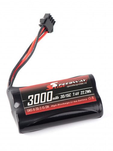 Аккумулятор Speedway Slide 70x37x19mm Li-Ion 3000mAh 2S 7.4V 30C softcase SM-4P фото 2