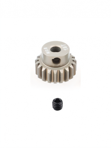 Шестерня алюминиевая Pinion gear 19T M0.6 для вала 3.17mm фото 2
