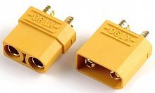 XT90 Male / Female LiPo Battery Connectors Yellow