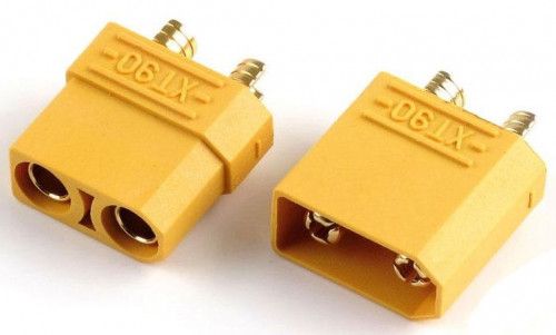 XT90 Male / Female LiPo Battery Connectors Yellow
