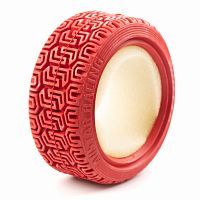 1/10 RC On-Road Touring Car L Pattern Performance Rubber Racing Tyres / Tires (4pcs) - Red