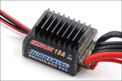 Бессенсорная бесколлекторная система Ezrun COMBO A1 18A & 12T для масштаба 1:18 фото 2
