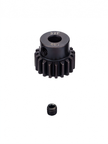 Шестерня стальная Pinion gear 19T 32P для вала 5mm фото 2