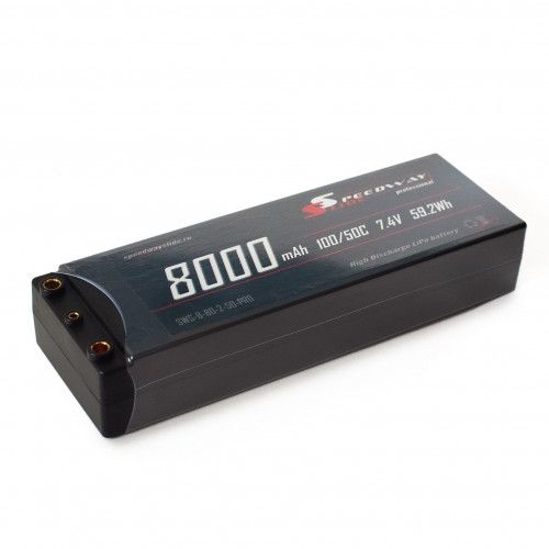 Аккумулятор Speedway Slide PRO 139x47x25.5mm Li-Po 8000mAh 2S 7.4V 50C Hardcase TRX фото 3
