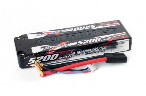 Аккумулятор Sunpadow Li-Po 2S1P 5200mAh 45C/90C TRX SLIM Hardcase