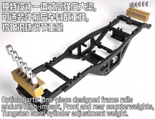 Трофи модель Yikong 4106 PRO crawler Benz G500 (Gray Black) 1/10 RTR фото 16