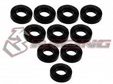 3RACING Aluminium M3 Flat Washer 2.5mm (10 Pcs) - Black