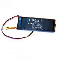 Eurgle 6.4v 1400mAh Tx/Rx Li-Fe Battery (Horizontal)