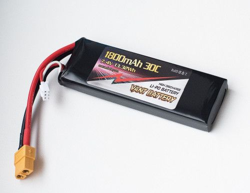 Аккумулятор VANT Black Li-Po 1800 mAh 30C 2S 7.4V XT60 Soft case