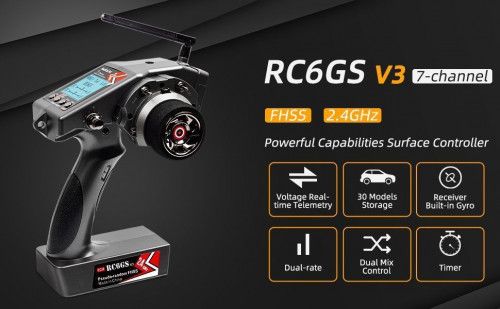 Аппаратура управления RadioLink RC6GS V3 7x канальная 2,4 Ghz фото 2