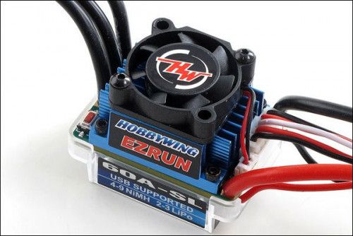 Бессенсорная бесколлекторная система Ezrun 60A 9T/3650M для масштаба 1:10 фото 2