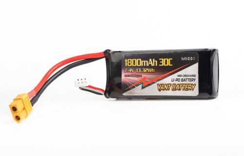 Аккумулятор VANT 85x35x15 Li-Po 1800 mAh 30C 2S 7.4V XT60 Soft case V2 фото 3