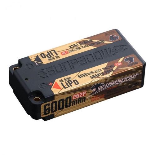 Аккумулятор Sunpadow GOLD HV Li-Po 7.6V 2S2P 6000mAh 100C/50C Short Pack