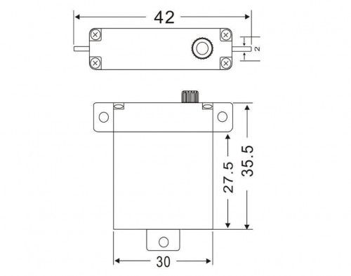 Сервомашинка JX Servo PDI-2607MG 7.21кг / 0.13 sec / 6.0V mini цифровая с металлическим редуктором фото 3