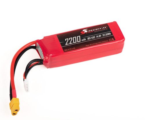 Аккумулятор Speedway Slide 106x35x32mm Li-Po 2200mAh 4S 14.8V 45C softcase XT60