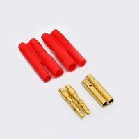 Turborix Advance 2.0mm Thermostable Gold Connectors & Shrink Plastic Tubes Set (2 Pairs)