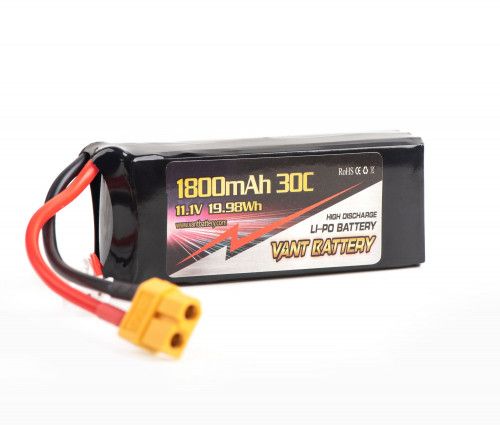 Аккумулятор VANT 85x35x22 Li-Po 1800 mAh 30C 3S 11.1V XT60 Soft case V2 фото 3